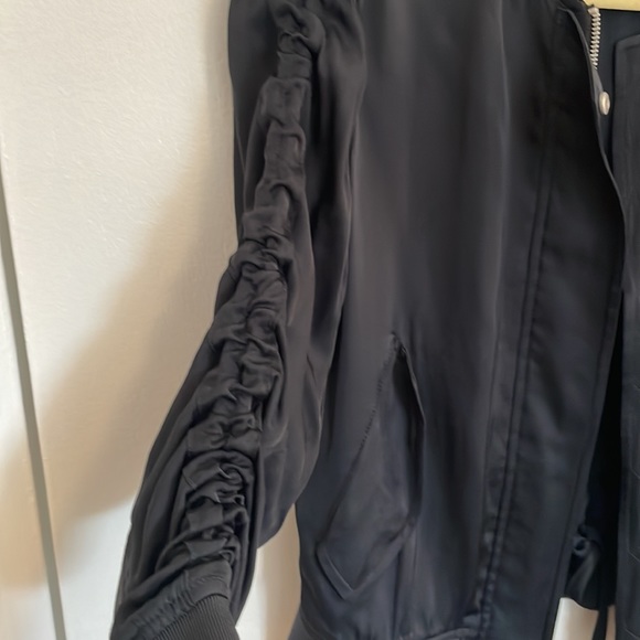 All Saints Ellis Satin Bomber Jacket, Midnight Blue XS. - Picture 4 of 10